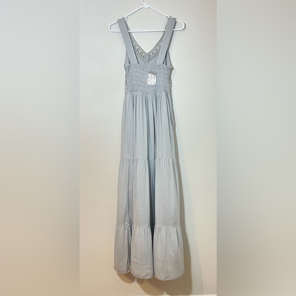 Sundance Maxi Dress Gray Embroidered Sequins Sleeveless Lined New Womens XS - Picture 4 of 7